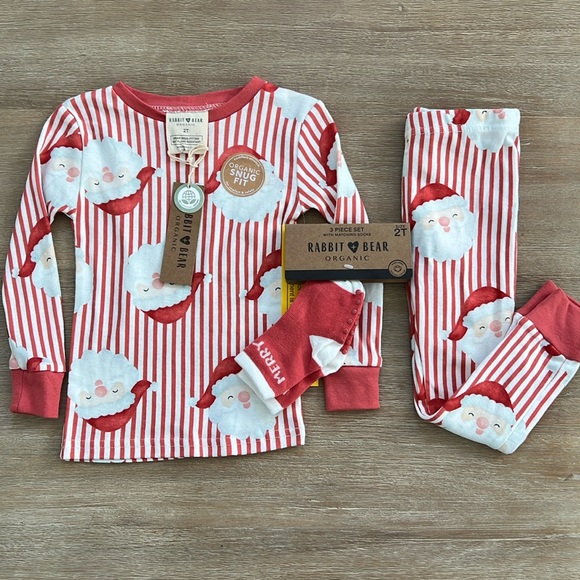 rabbit + bear Other - 🎄Rabbit + Bear Toddler Boy Girl Organic Cotton Pajama Set 18 month 3T